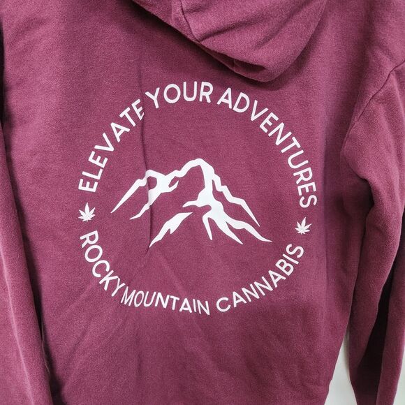 Rocky Mountain Cannabis Colorado Full Zip Hooded Sweatshirt Adult Large 0832 - Picture 7 of 8